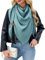 PASUDA Schal Damen Musselin Dreiecksschal Bequem Weiches Dreieckstuch Baumwolle Halten Sie Warm Halstuch Musselintuch Herbst Elegant Unifarben Groß Schal Damen Stola 190 * 80cm (Seeblau, 190 * 80cm)