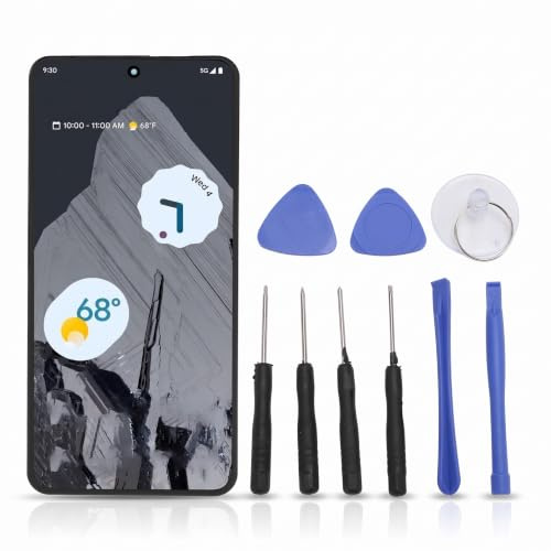 SENECESLI Bildschirm Ersatz Digitalisierer Baugruppe, for Google Pixel 8 Pro OLED Display, Ersetzt Display für Pixel 8 Pro GC3VE G1MNW, 6,7 Zoll Display, Unterstützt Fingerabdruckerkennung
