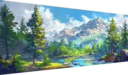 DIY Pappel Diamond Painting, Diamant Painting Bilder Berg Basteln Erwachsene, Diamond Painting xxl 100x220cm 5D Diamant Art Painting, Diamant Malerei Cross Stitch Set für Schlafzimmer Wanddekor S2-281