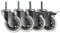 Lenkrollen mit Gewinde, industrielle Lenkrollen (2 gebremst + 2 drehbar, M8 x 30 mm), 4 Stück