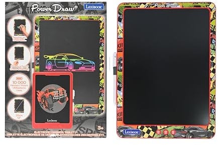 Lexibook, Power Draw®, Elektronische Zeichentafel mit Stift inklusive, Großes 14’ E-Ink LCD-Display, Unendliches Löschen, 10.000 Stunden Batterielaufzeit, CRT14B