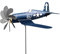 Windrad Flugzeug Form Windspiele für den Garten, Metall Windmühle mit Windfahne, Gartendeko UV und Wetterfest Windmühle Vogelabwehr Flugzeug Windräder Gartenstecker für Gärten, Höfen, Obstgärten (A)