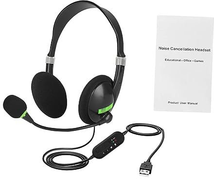 TOYANDONA USB Gaming Headset Mit Einstellbarem Mikrofon Komfortable Over-Ear Kopfhörer Für Pc Spiele Musik Und Videokonferenzen Noise Cancelling Einfache Lautstärkeregelung Vielseitig