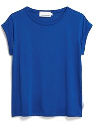ARMEDANGELS Damen T-Shirt aus Tencel™ Lyocell Mix JILAANA Regular Fit Lapis Blue Xs