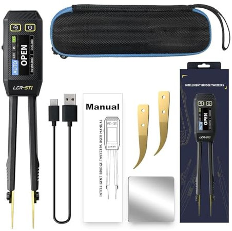 DEWIN LCR Messgerät, LCR-ST1 Smart Tweezer Bridge Kit Digitaler Messgerät Komponententester