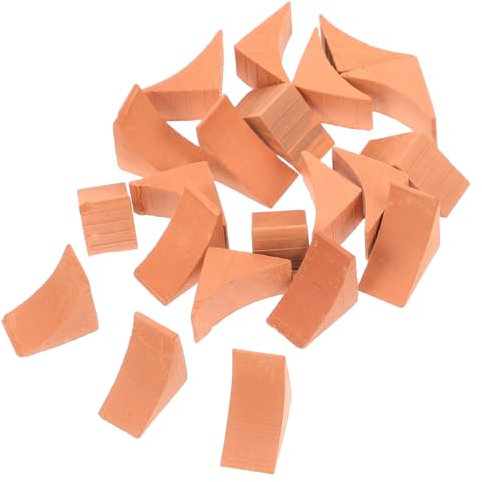 FONDOTIN 20stücke Miniatur- Für Puppenhaus Kleine DIY-kunstziegel Miniatur-wandziegelsteine Für Feengarten Und Basteln