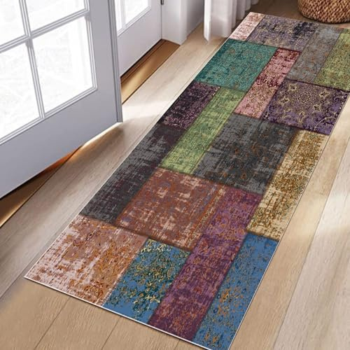 Hamankim Teppichläufer mit Rutschfester Unterseite, breit 60cm/80cm/100cm/120cm lang, schmale Küchenteppiche für Flur, Gang, Eingang, Fußmatten, Heimdekoration, 100cm 2m 300cm 4m 5m 6m(80x200cm)