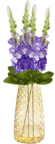 astylishome Artificial Flowers Indoor Long Stem - 4pc Large 83cm Fake Plants Hyacinth for Party Events Wedding 5608