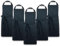 ZOLLNER 5er Set Kochschürze in schwarz - robuste Grillschürze mit aufgenähten Taschen - für Damen und Herren - Baumwolle - 75x100 cm - mit Bindebänder - waschbar bis 60°C - Oeko Tex® zertifiziert