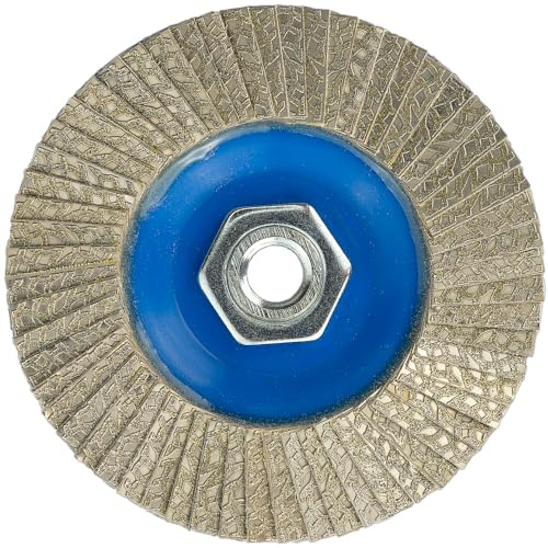 WEFARU Diamant-Fächerschleifscheibe DFS 115 mm – Körnung 60 – M14 – Grobschliff für Keramik, Feinsteinzeug, Fliesen, Granit, Marmor – Profi Trockenschliff für Winkelschleifer
