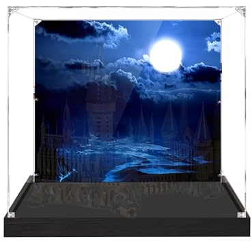 Acryl-Vitrine für Lego 71043 Schlossmodell, 3 mm staubdichte Schaukasten, Vitrine kompatibel mit Lego 71043 (Modell nicht im Lieferumfang enthalten) (Hintergrund 3 mm A)