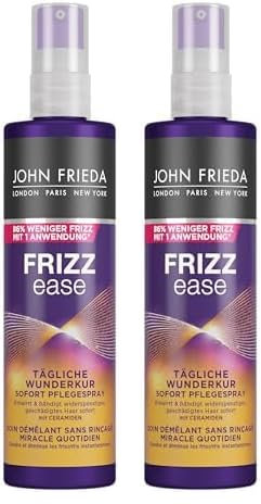 John Frieda Frizz Ease Tägliche Wunder-Kur Sofort Pflege-Spray - (200 ml) - nährt und entwirrt widerspenstiges Haar (Packung mit 2)