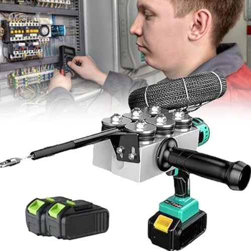 Elektrisk GäNgmaskin, Kabelautomatisk VäGgtråD, Elektrikers Kabel Dold RöRgäNgningsanordning, FöR AnväNdning Inom Byggnation, Vattenkraft 2×Batteries