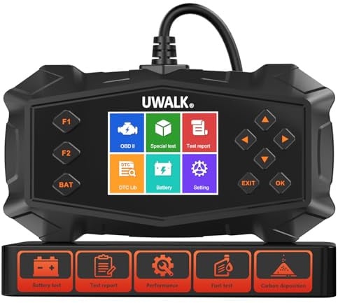 OBD2 Diagnosegerät OBD Auto Adapter: EOBD Auto Scanner Motor Diagnose Fehlerauslesegerät Lesegerät mit OBDII Funktionen - Deutsch KFZ Auslesegerät für Alle Fahrzeuge Ford BMW VW Mercedes Audi