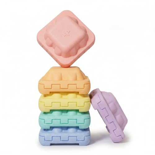 Balanciersteine für Kinder Pastell - zum Stapeln, Balance Indoor & Outdoor | Balanciersteine zum Stapeln Indoor & Outdoor - Balance Steine Kinder - Balancier Set - Stepping Stones (Pastel)