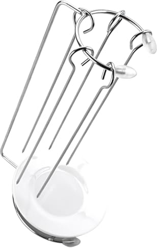 NUOBESTY Support Suspendu pour Brochettes de Barbecue en Acier Inoxydable 5 Aiguilles, Accessoire pour Gril Extérieur, pour Camping Cuisine en Plein Air