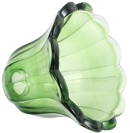 E14 Glaslampenschirm Grün für Nachttischlampe, Leicht zu Reinigen | Gleichmäßige Lichtstreuung, Hitzebeständiges Glas, Einfache Montage, Passend für Tischlampe und Bettleuchte