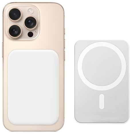 Wireless Power Bank für iPhone, Magnetische Power Bank 5000mAh Ladegerät | PD15W Schnellladefunktion Kabellose Externer Akku Kompatibel mit Magnetic für iPhone 17 16 15 14 13 12 Pro/Pro Max/Plus/Mini