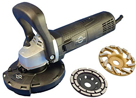 TRONGAARD Betonschleifer/Sanierungsfräse/Winkelschleifer Set 125mm mit Drehzahlregelung