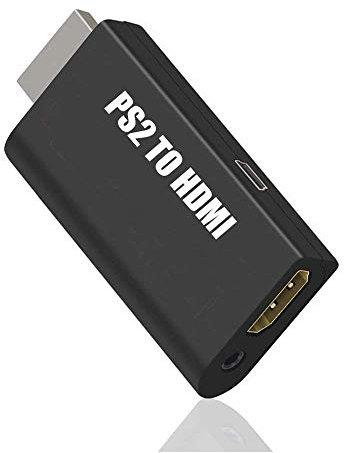 PS2 zu HDMI Adapter mit 3,5 mm Audioausgang für HDTV/HDMI Monitore, Playstation 2 auf HDMI Konverter