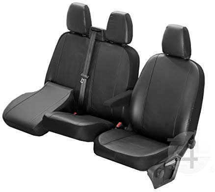 Z4L Passgenaue Kunstleder Sitzbezüge VIP ideal angepasst geeignet für Vivaro ab 2014 bis 20193-Sitzer Fahrzeugspezifisch Kunstlede