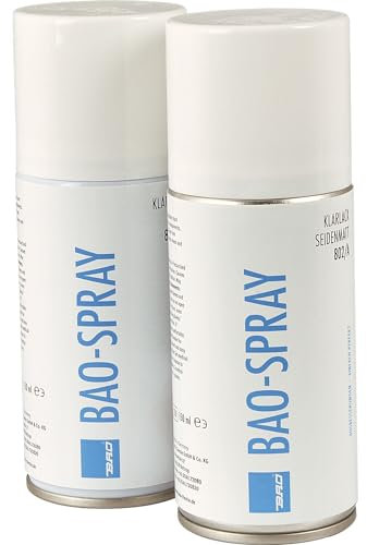 BAO Klarlack Spray 2 x 150 ml glänzend und seidenmatt, Sprühlack, Holzlack