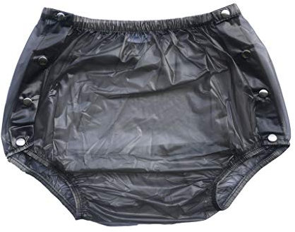 Haian Slip pour incontinence pour adultes en plastique à clipser (taille L, noir transparent)