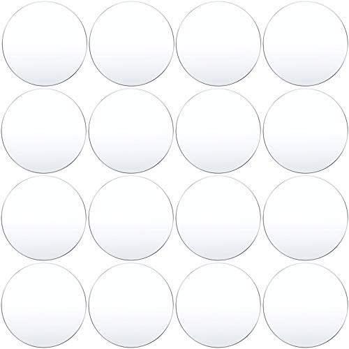 16 Hojas de Acrílico Transparentes Circulares Discos de Acrílico Redondos de 2 mm de Espesor Paneles de Acrílico en Blanco para Marco de Foto Pintura Bricolaje Manualidad (Transparente, 10,16 cm)