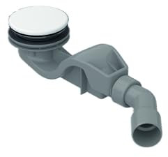 Bette Solid 50 Ablaufgarnitur, seitlich, Ablaufleistung 0,6 l/s, mit Antirutsch Pro oder Sense, B598-000AY, Farbe: Weiß