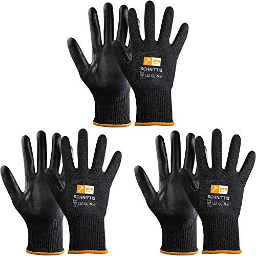 Zite Tools 3 Paar Schnittschutz-Handschuhe Kinder - Schutzhandschuhe zum Schnitzen und mehr - EN388 Level 5/5 - Größe 5