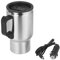 ihreesy 12V Bouilloire Électrique de Voiture, 500ML Portable Électrique Chauffé Voyage Tasse en Acier Inoxydable Voiture Chauffe-Eau Bouilloire Électrique Allume-Cigare Prise pour Voyage en Plein Air