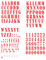 alphabet ABC Buchstaben Zahlen Aufkleber Set Klebebuchstaben 309/2 (4 cm hoch, rot glanz)