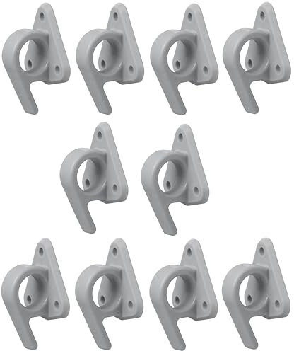 Preiswert&Gut 10x Befestigungshaken für Anhänger Plane ca. 48x45 mm Spannhaken und Zurrösen – robuste Planenhaken Kunststoff Haken zur sicheren Fixierung als Ladungssicherung