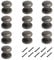 HARMAC HOUSE Vintage Cabinet Knobs 10 Pack Heavy Duty Vintage Antique Bronze Round Pull Handles, 32mm Diameter,Solid Kitchen Cupboard,Bathroom Wardrobe Door Drawer Handle Mushroom Handles Knobs (10)