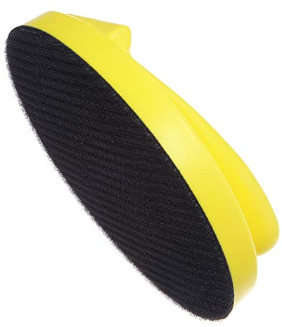 sourcing map Hook and Loop Hand Sanding Block 6 Inch Round Detail Sanding Disc PU Foam Backing Plate Manual Sander for Detailing Polishing