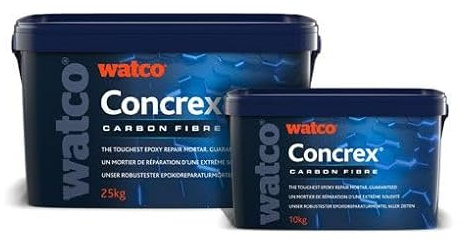 Concrex® Carbon Fibre, mortier de réparation à base de résine époxy, de céramique et de particules de fibres de carbone (25 kg)