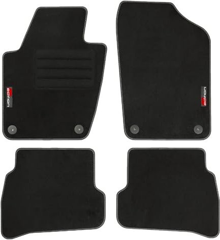 TEXER Textil Fußmatten Passend für Seat Ibiza IV 6J Bj. 2008-2017 mit Logo