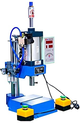 Punzonatrice pneumatica 200 kg Singola Colonna 63 Tipo Rivettatrice ad Alta precisione for pressa da banco Piccola milza a Gas Durevole e Versatile (Color : Dual Buttons, Size : Type)
