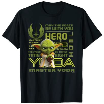 Star Wars Young Jedi Adventures Master Yoda Jedi Hero T-Shirt