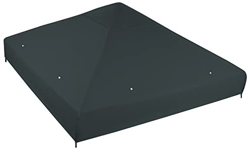 Telo Ricambio Gazebo 3 x 3 metri | Pergolato | Padiglione | Impermeabile | Resistente alle Intemperie | Protezione UV all'aperto | all'aperto in Giardini e Cortili | Colore Graphite [155]