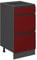 Vicco Mueble bajo de Cocina R-Line, Rojo/Antracita, 40 cm En Forma de J, con cajones, sin encimera