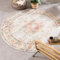FRAAI | Home & Living In- & Outdoor Teppich Rund - Kairo Medaillon Creme Bunt - Wetterfest - Polypropylen - Flachgewebe - Wohnzimmer, Esszimmer, Balkon, Garten/Terrasse - Terrasse - Rug