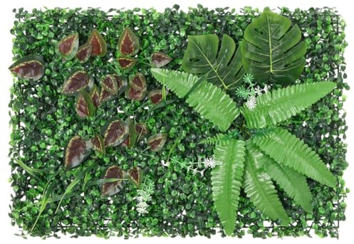vidaXL Clôture à Plantes Artificielles 6 pcs, Panneaux de Haies, Brise-vue d'Intimité, Écran de Décoration Jardin Extérieur, Vert 40x60 cm