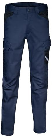 COFRA V707-0-02.Z/4 - Busot Pantaloni da Lavoro con Tasche - Taglia L - Navy/Nero