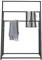 Porte-serviettes à 3 barres de 75 cm de large en métal pour serviettes de bain, vêtements, couvertures, journaux, peu encombrant, noir