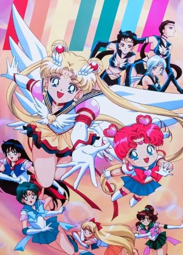 FANGMKJ DIY 5D Diamond Painting Kits for Adults Kids,Sailor Moon Diamant MalereiSet Embroidery Pattern Round Cross Stitch Kit Mosaic Home Decor-19.7x27.6inch