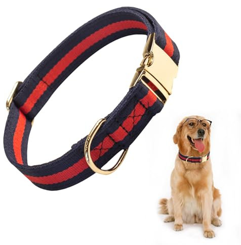 Elegantes und edles Hundehalsband, bequem und langlebig, luxuriöses Hundehalsband, Geschenk für mittelgroße Hunde