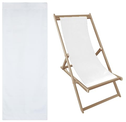 Hobbspring Telas de Repuesto para Silla de Playa, 115 x 43 cm, Lona de Repuesto, Silla Plegable para Exteriores, Tela Beige, sillas de Patio, Tela para el hogar, Silla de Playa, jardín, Patio