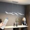 Mikeru 120cm LED Pendelleuchten Höhenverstellbar, LED Chrom Moderne Hängeleuchte Esstisch Hängelampe Dimmbar 10% bis 100% Höhenverstellbarer Wave Pendelleuchte Esstisch für Wohnzimmer, Küche