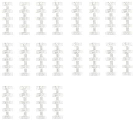 CTRSM Binderringe,Ringbinder Buchringe, 20 Stück Binderringe-Clips, DIY Loseblatt-Buchpapier-Binderringe, Notizbuch-Tagebuch-Loseblatt-Ordner for Schule, Büro, Zuhause(White)